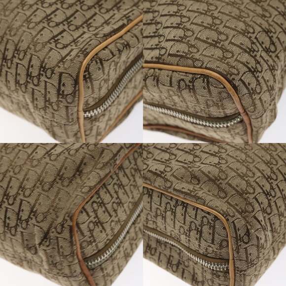 DIOR Trotter Canvas Hand Bag Beige Silver - Picture 10 of 12
